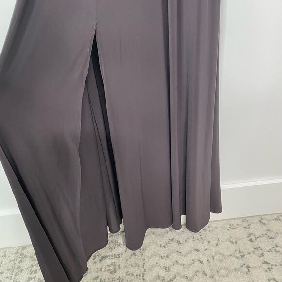 R&M‎ Richards Sleeveless Halter Neck Gown Dress Prom Bridesmaid Beaded Brown 10 - Picture 3 of 14